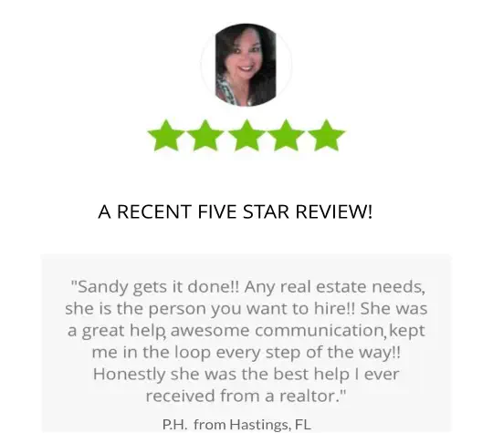 , A RECENT FIVE STAR REVIEW! P.H.  from Hastings, FL , ,